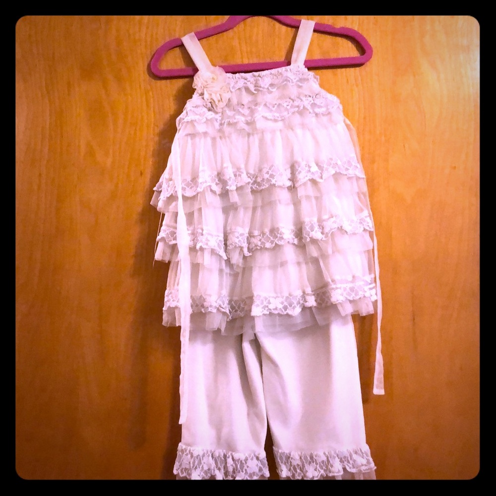 Girl’s Lace Top and Bottom Set